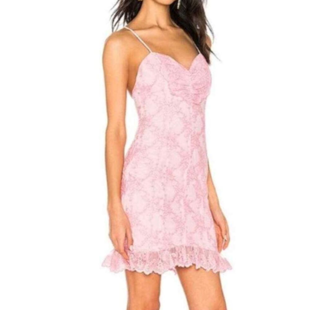 X by NBD Revolve Terry Pink Lace Mini Dress Size Medium NEW